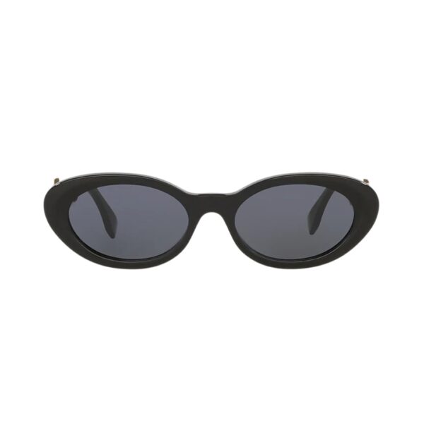 Lunettes de soleil Fendi Tunisie modèle FE40140U en acétate noir, vue de trois quarts avec logo O'Lock doré.