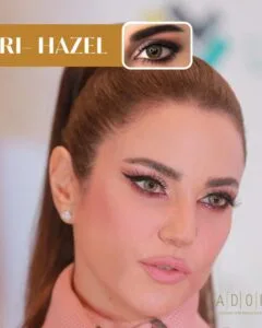 Lentilles Couleur Adore Tunisie teinte Tri Hazel triple tonalité chez AZZABI OPTIC