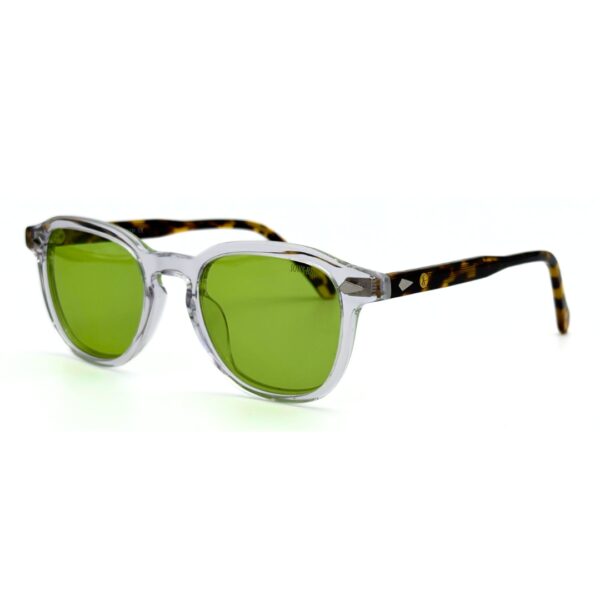 Lunettes Polarisées JOW&BRO Tunisie face transparente branches écaille marron verres verts AZZABI OPTIC