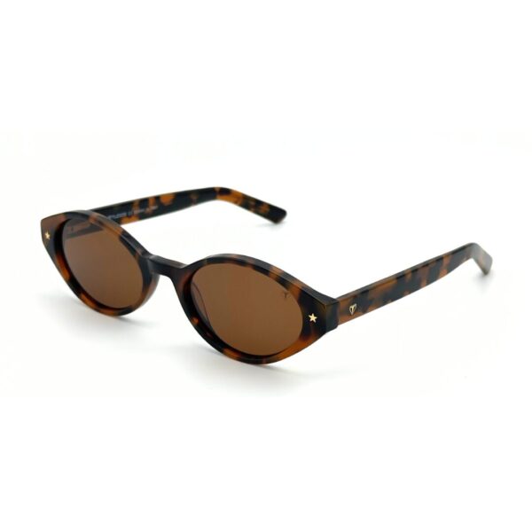Lunettes Polarisées TUDOR 3-4 Femme Tunisie Écaille Marron T006 Lunettes Polarisées TUDOR Femme Tunisie monture écaille marron verres marron polarisés chez AZZABI OPTIC