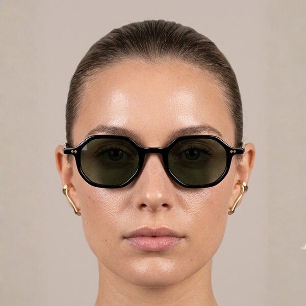 Blue Eyes AT1097 lunettes de soleil tendance Tunisie monture octogonale noir verre G15