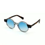 Lunettes rondes JOW&BRO cristal gris avec verres bleus polarisés Ain Zaghouan