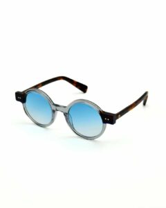 Lunettes rondes JOW&BRO cristal gris avec verres bleus polarisés Ain Zaghouan