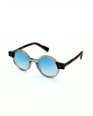 Lunettes rondes JOW&BRO cristal gris avec verres bleus polarisés Ain Zaghouan