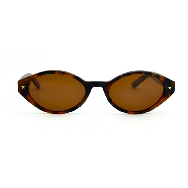 VTO Lunettes Polarisées TUDOR face Femme Tunisie Écaille Marron T006 Lunettes Polarisées TUDOR Femme Tunisie monture écaille marron verres marron polarisés chez AZZABI OPTIC
