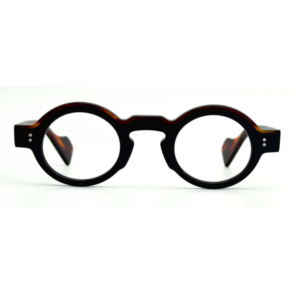 lunettes rondes vintage acétate JOW BRO DJ9082 noir écaille pont keyhole