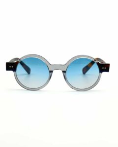 Lunettes rondes JOW&BRO cristal gris avec verres bleus polarisés Ain Zaghouan