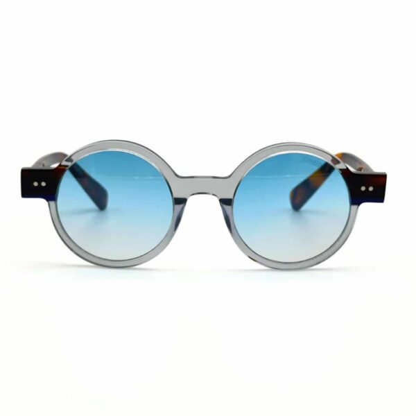 Lunettes rondes JOW&BRO cristal gris avec verres bleus polarisés Ain Zaghouan