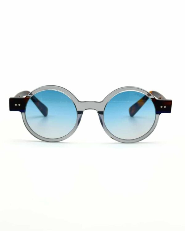 Lunettes rondes JOW&BRO cristal gris avec verres bleus polarisés Ain Zaghouan