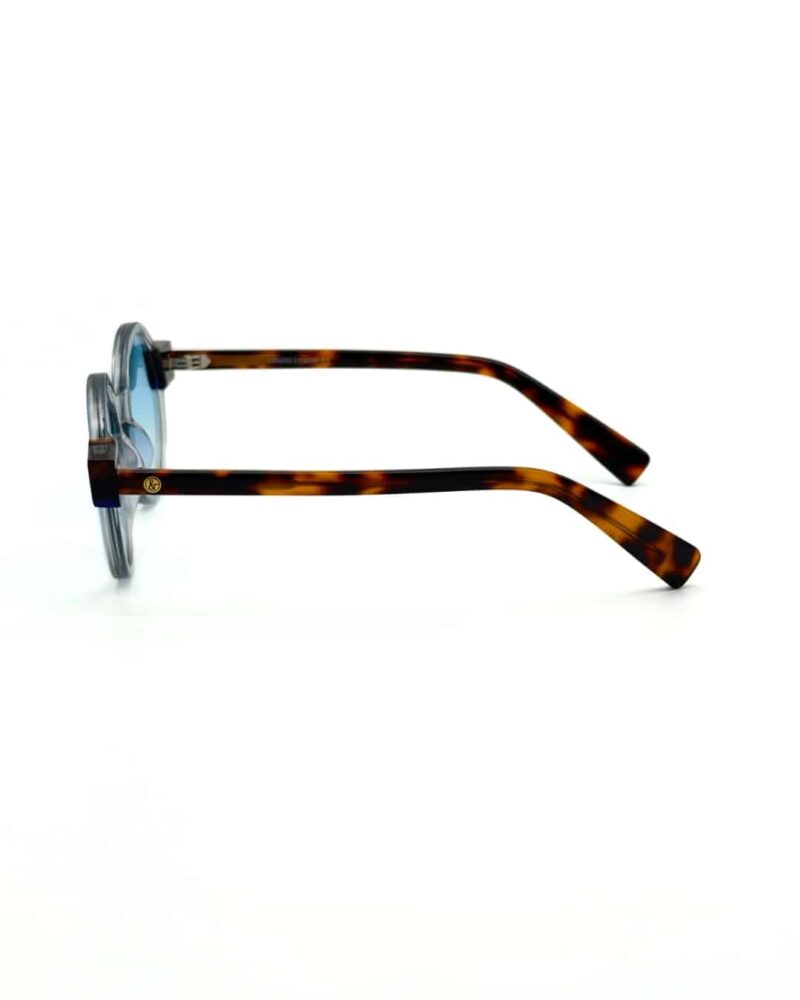 Lunettes rondes JOW&BRO cristal gris avec verres bleus polarisés Ain Zaghouan