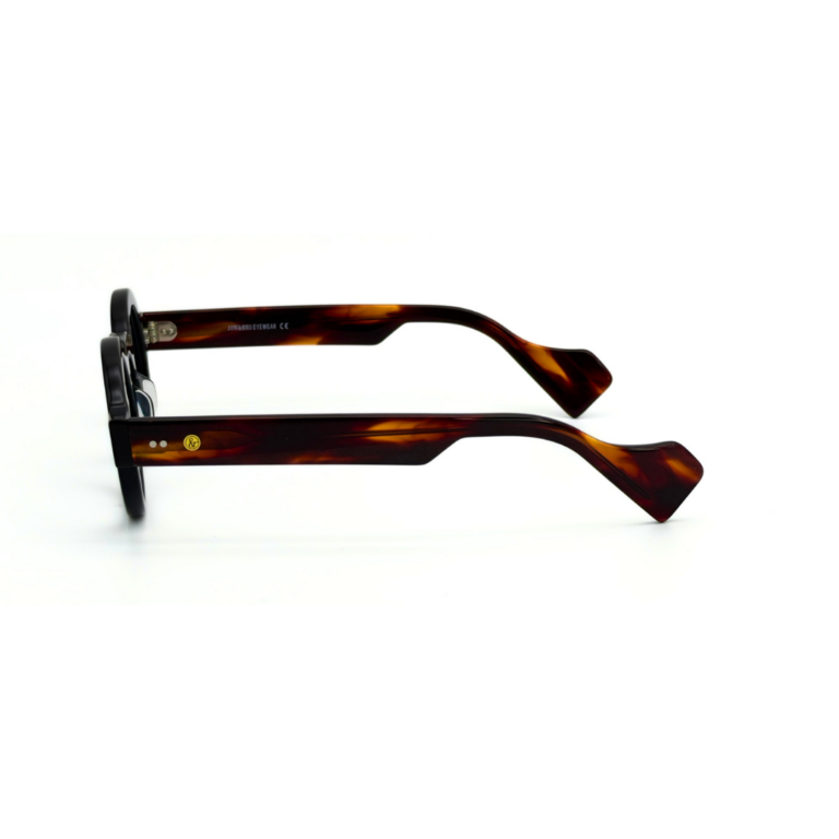 lunettes rondes vintage acétate JOW BRO DJ9082 noir écaille pont keyhole