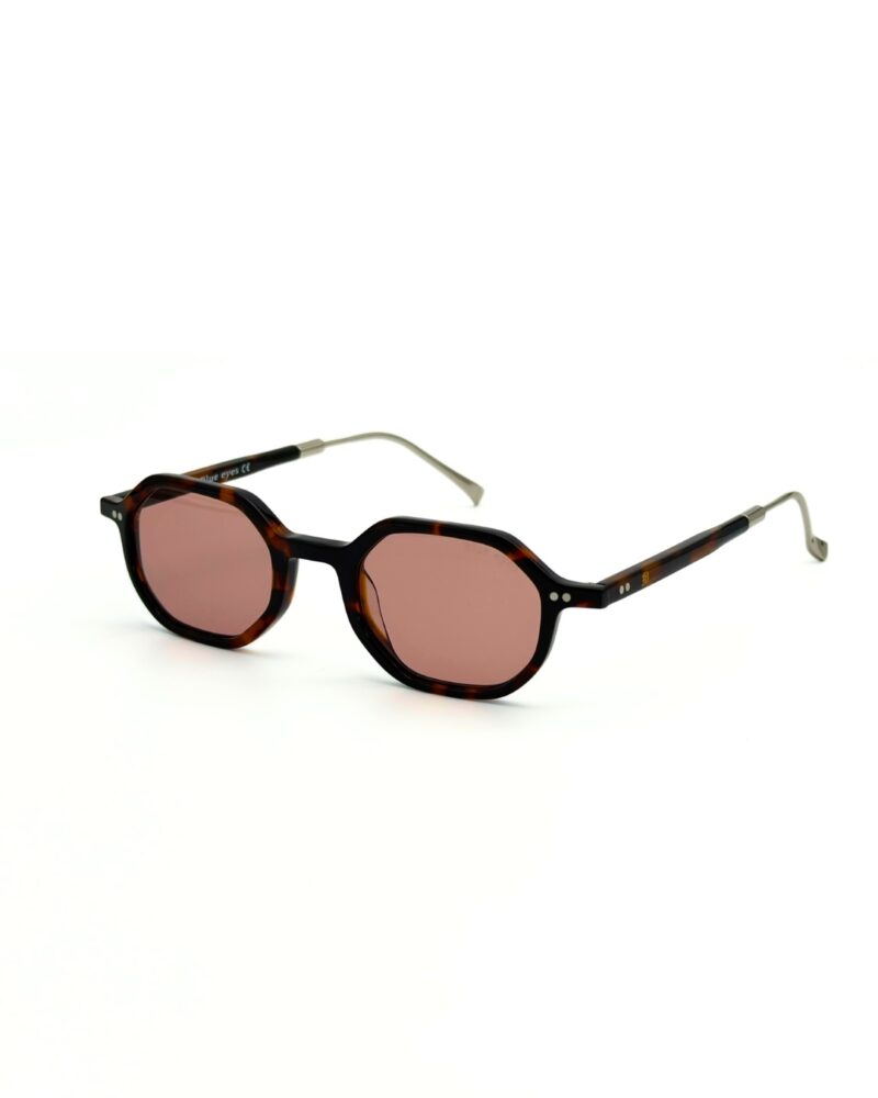 blue-eyes-at1097 3-4-marron-verre-nude-octogonal.jpg Blue Eyes AT1097 lunettes de soleil vintage Tunisie monture marron écaille verre nude rosé