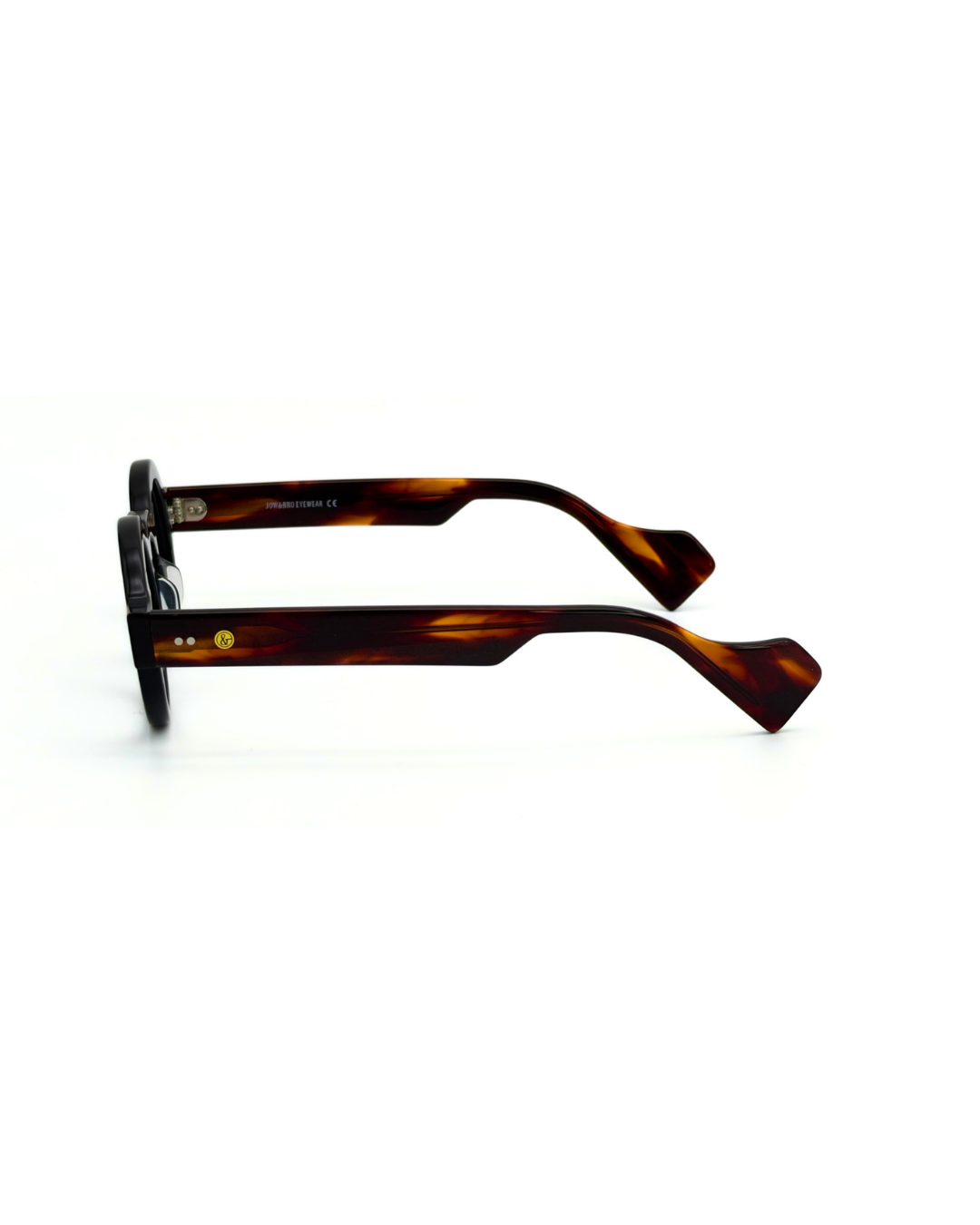 lunettes rondes vintage acétate JOW BRO DJ9082 noir écaille pont keyhole