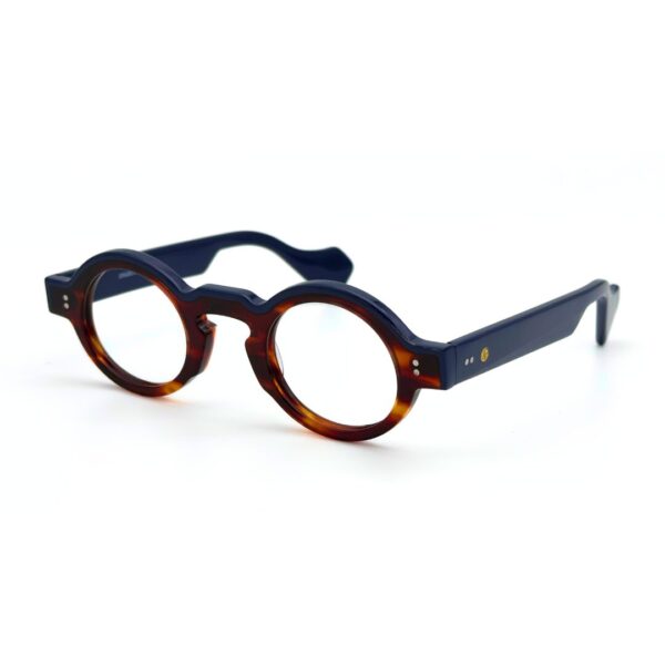 lunettes rondes vintage acétate JOW BRO DJ9082 couleur bleu marine pont keyhole