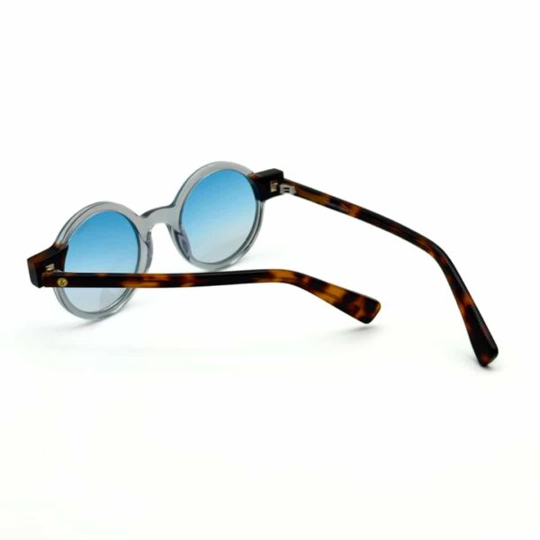 Lunettes rondes JOW&BRO cristal gris avec verres bleus polarisés Ain Zaghouan