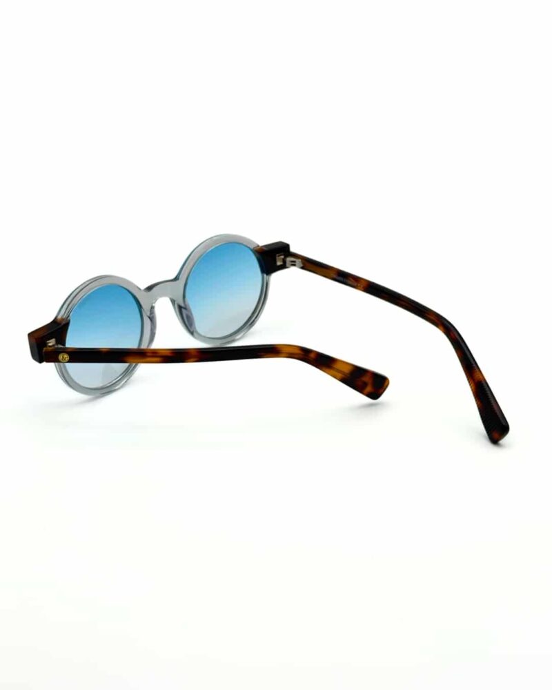 Lunettes rondes JOW&BRO cristal gris avec verres bleus polarisés Ain Zaghouan