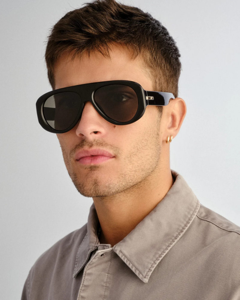 Monture aviateur épaisse Le Specs Dream Boat noir
