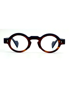 lunettes rondes vintage acétate JOW BRO DJ9082 face couleur bleu marine pont keyhole