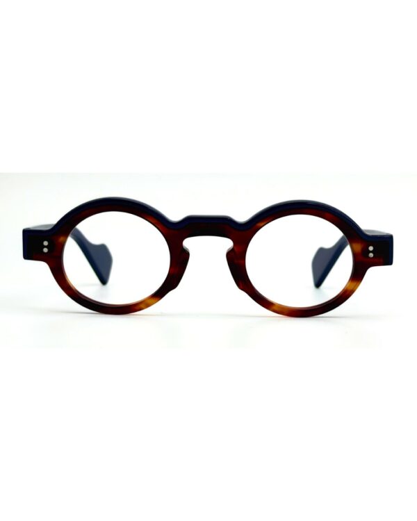 lunettes rondes vintage acétate JOW BRO DJ9082 couleur bleu marine pont keyhole
