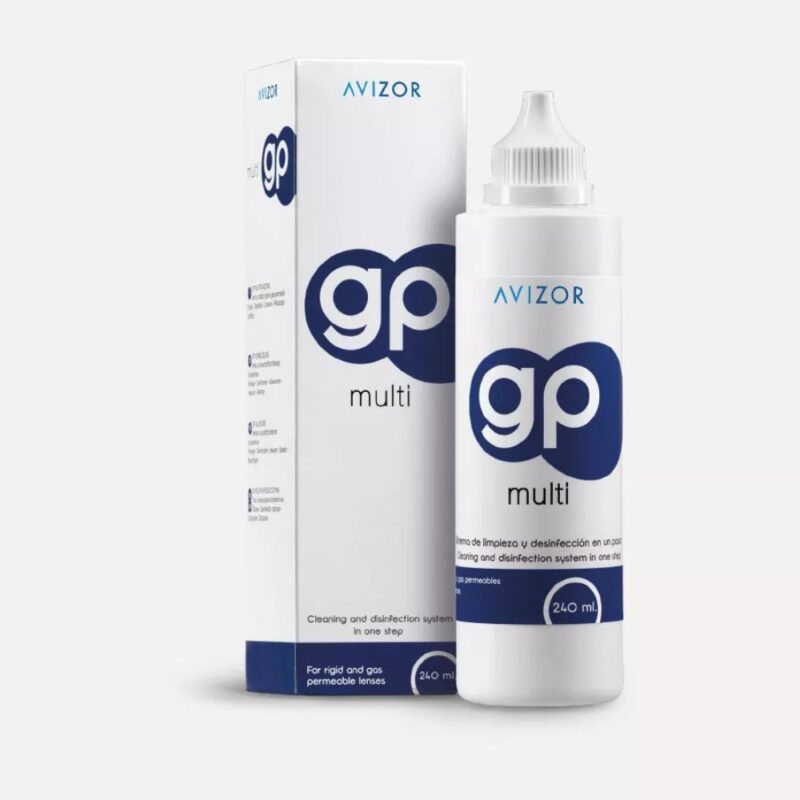 Solution ophtalmique 5-en-1 Avizor GP Multi 240ml pour lentilles rigides