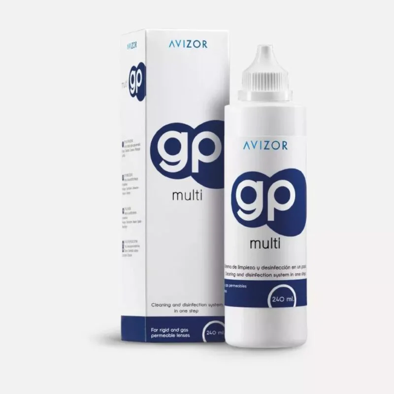 Solution ophtalmique 5-en-1 Avizor GP Multi 240ml pour lentilles rigides