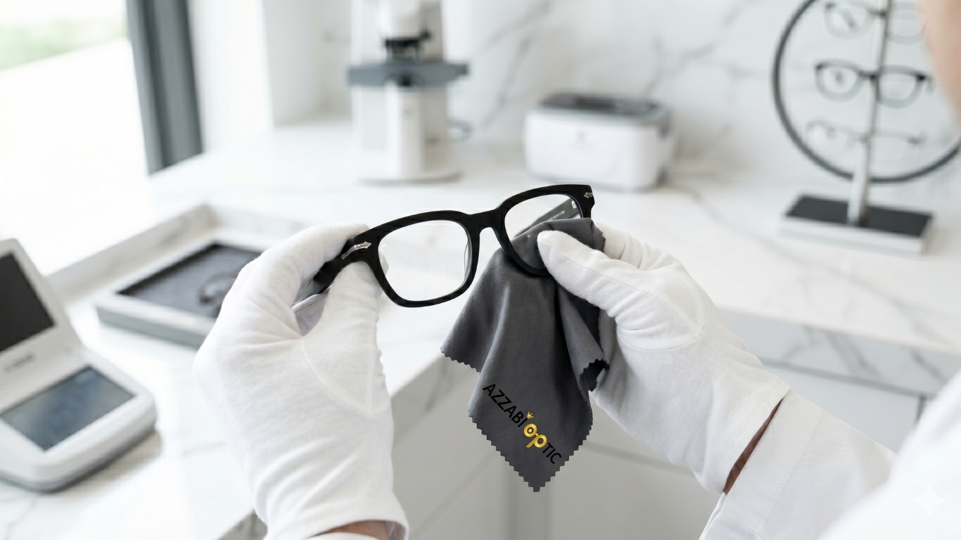 Matériel premium pour l'entretien lunettes de vue chez AZZABI OPTIC