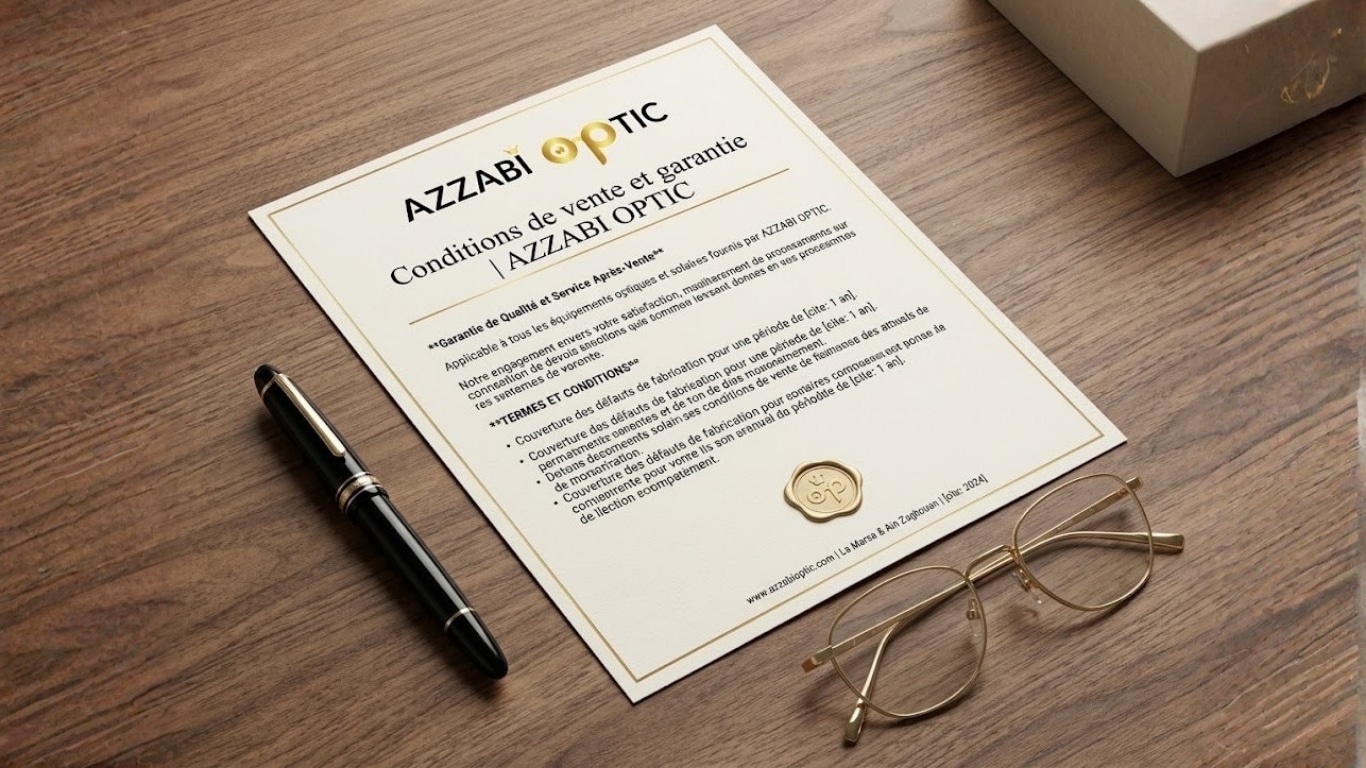 conditions vente lunettes Tunisie chez AZZABI OPTIC