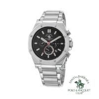 Montre homme Santa Barbara Polo SB.1.10097.4 acier inoxydable cadran noir