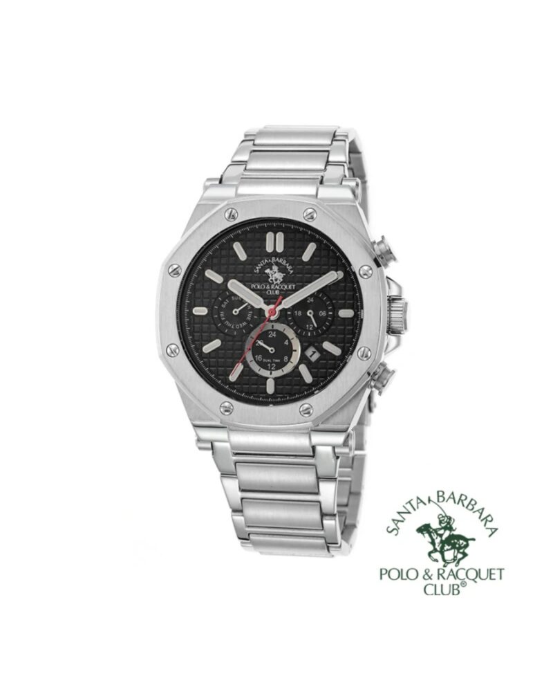 Montre homme Santa Barbara Polo SB.1.10097.4 acier inoxydable cadran noir