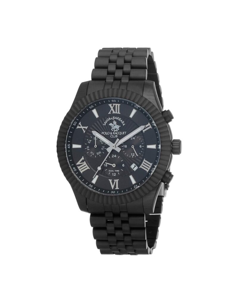Montre homme Santa Barbara Polo & Racquet Club SB.1.10048.2 tout en acier noir