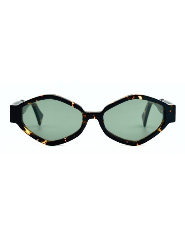 Lunettes de soleil Joca Mori Écaille Havana et verres verts G15