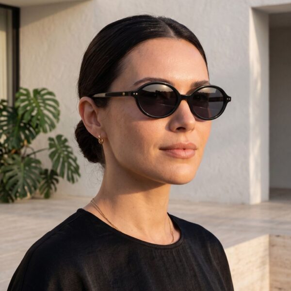 Lunettes de vue femme KAVAK noire avec clip Lunettes de vue femme KAVAK noires forme ovale et clip magnétique détaché