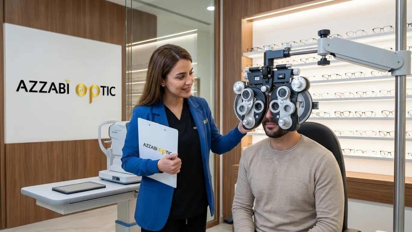Examen de vue réalisé par un opticien certifié AZZABI OPTIC La Marsa