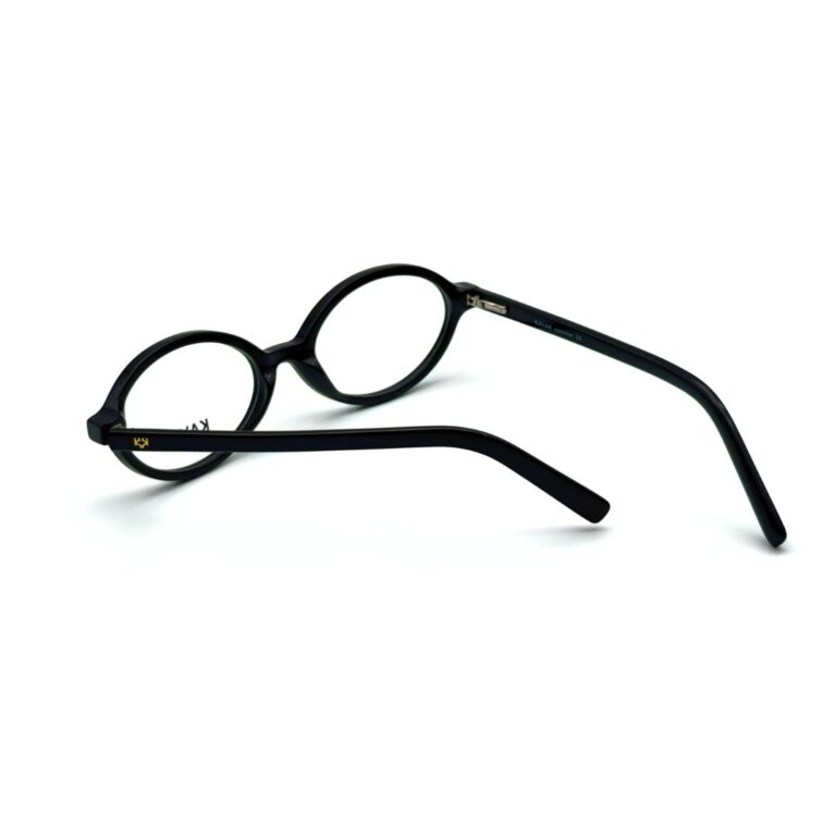 Lunettes de vue femme KAVAK noires forme ovale et clip magnétique détaché