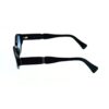 Lunettes de soleil Joca Mori Noir brillant avec verres bleus créateur
