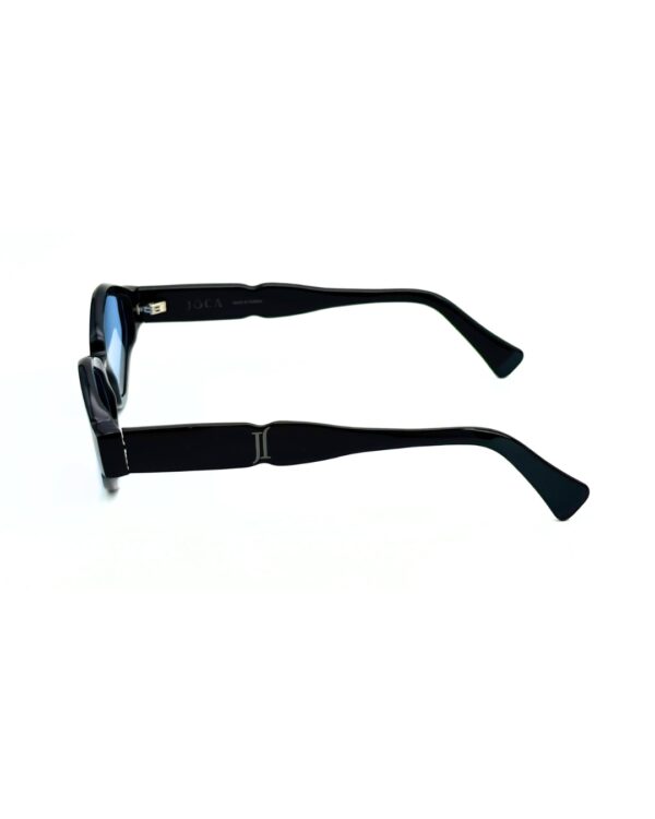 Lunettes de soleil Joca Mori Noir brillant avec verres bleus créateur