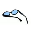 Lunettes de soleil Joca Mori Noir brillant avec verres bleus créateur