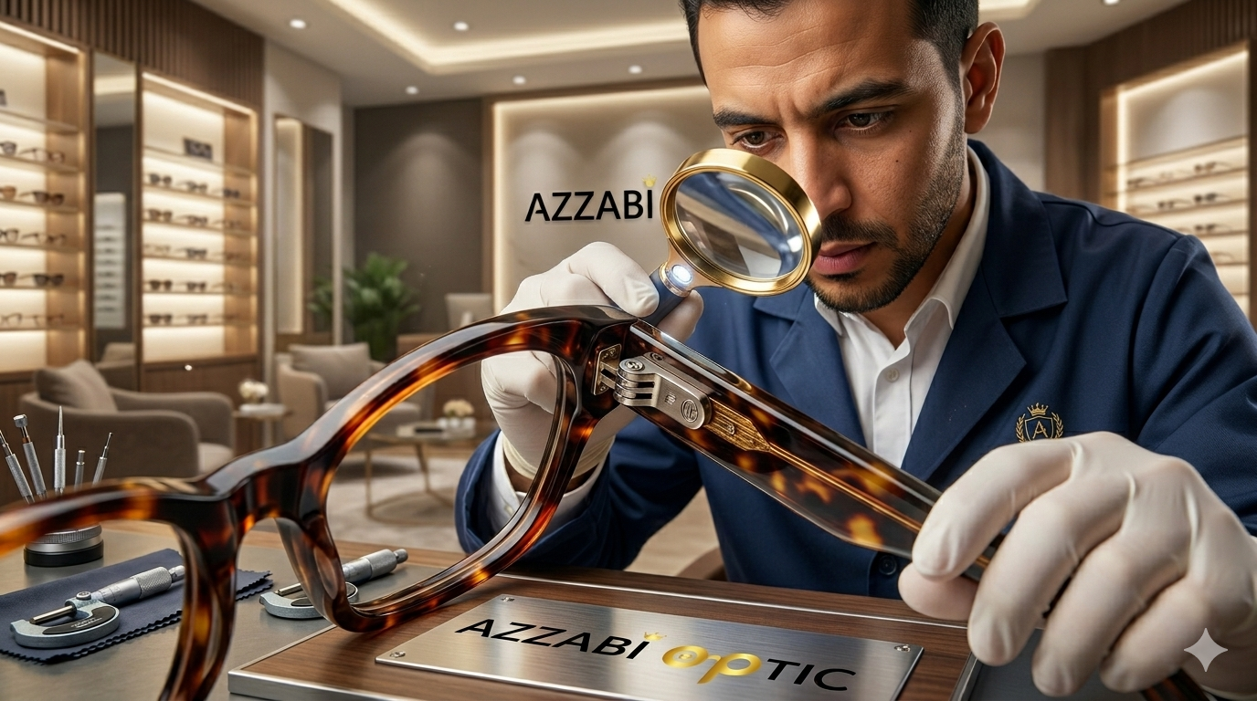 monture authentique inspectée par un opticien professionnel