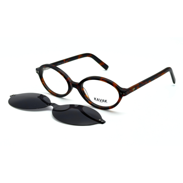 Lunettes de vue femme KAVAK marron écaille Lunettes de vue femme KAVAK KV20170 avec clip solaire.