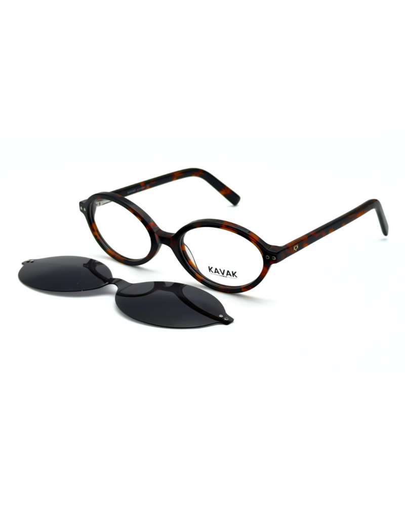 Lunettes de vue femme KAVAK marron écaille Lunettes de vue femme KAVAK KV20170 avec clip solaire.