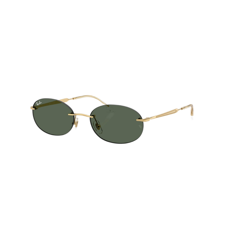 Lunettes de soleil percées Ray-Ban RB3767 001/71 or avec verres verts G-15