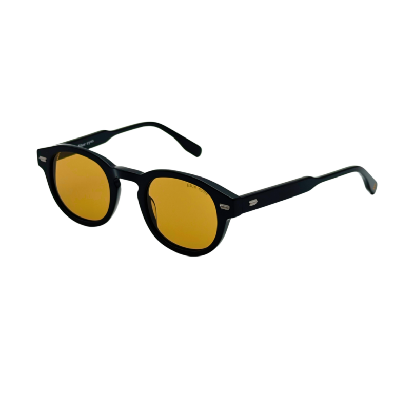 BLUE EYES AT1257 lunettes de soleil acétate noir verres jaunes ambrés