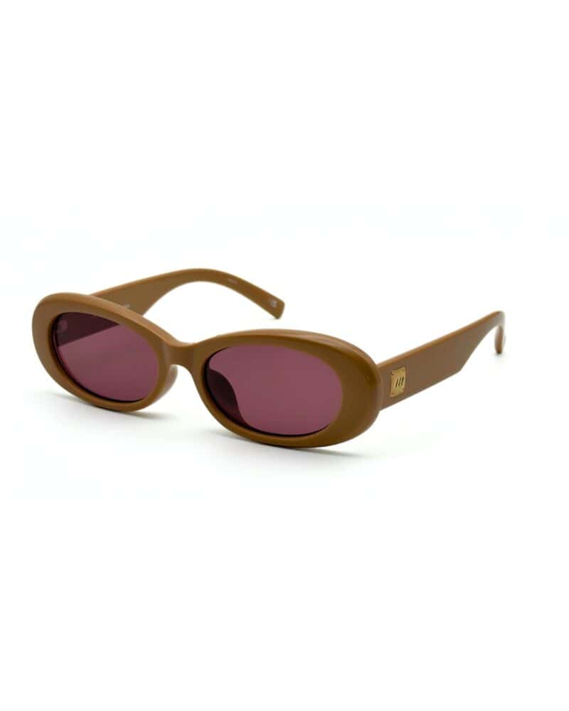 Lunettes de soleil Le Specs Work It femme couleur marron caramel cadre solaire Tunisie