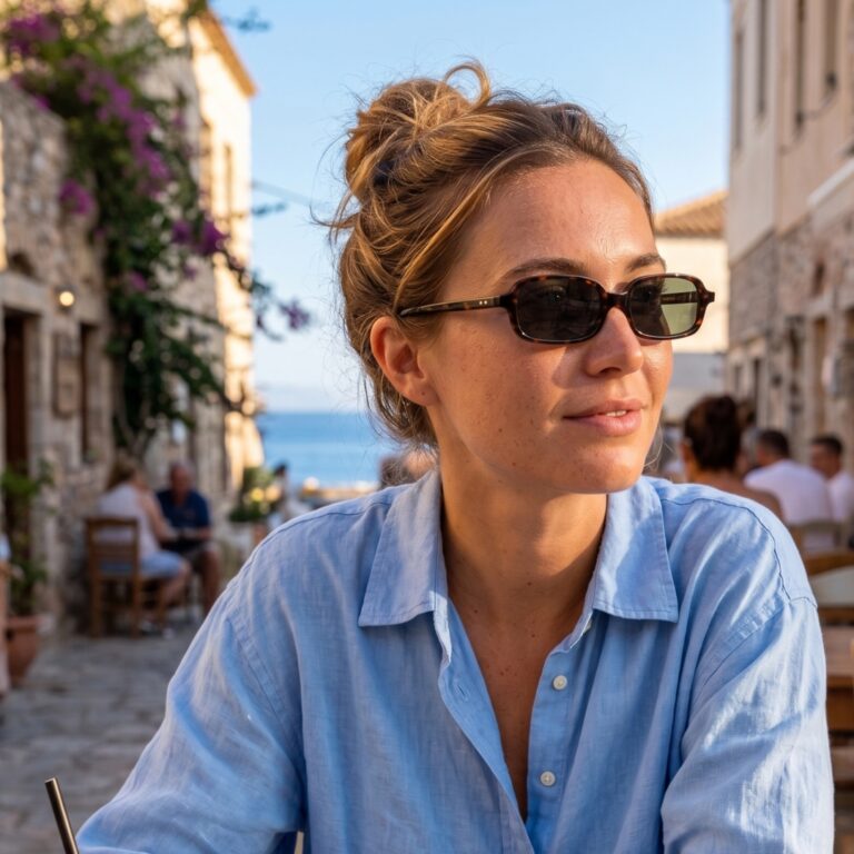 Lunettes de soleil JOW&BRO 9221 écaille marron foncé et noir avec verres solaires verts.
