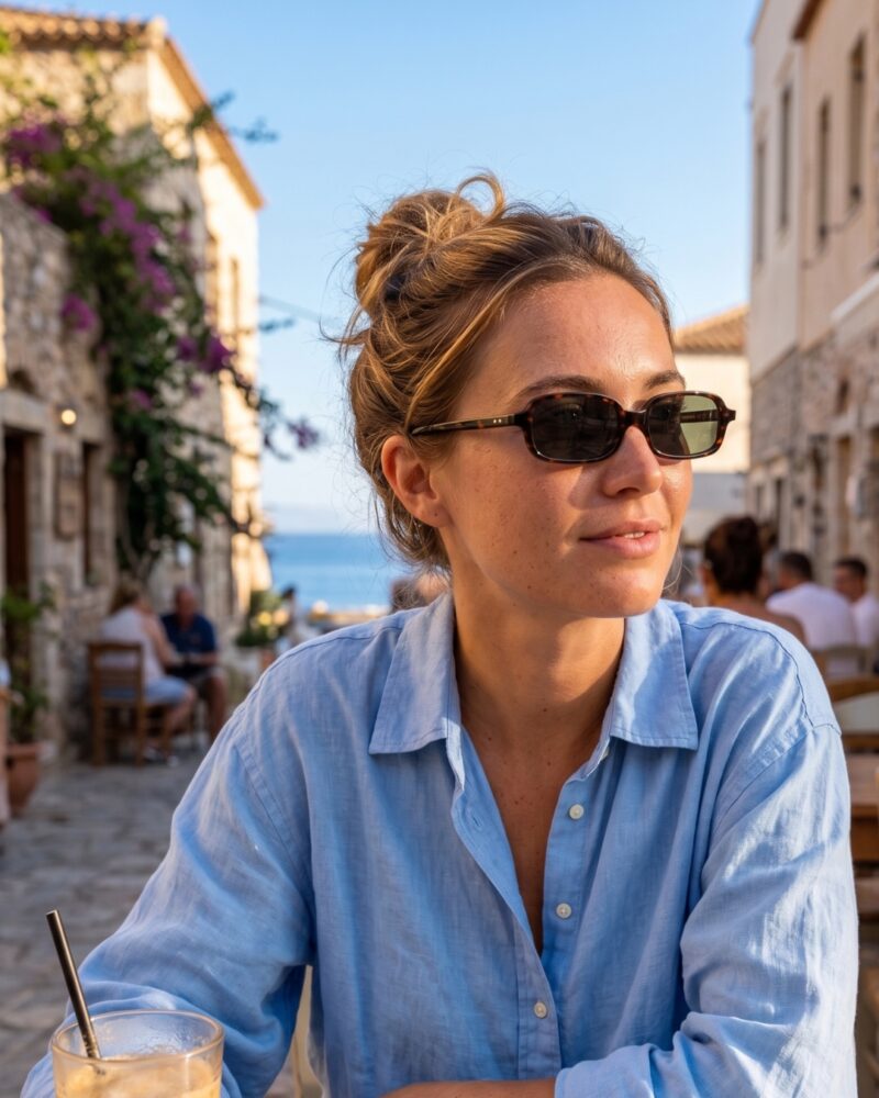 JOW&BRO 9221 Écaille Foncée – Collection Solaire Créateur Lunettes de soleil JOW&BRO 9221 écaille marron foncé et noir avec verres solaires verts.