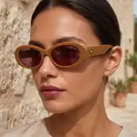 Lunettes de soleil Le Specs Work It femme couleur marron caramel cadre solaire Tunisie