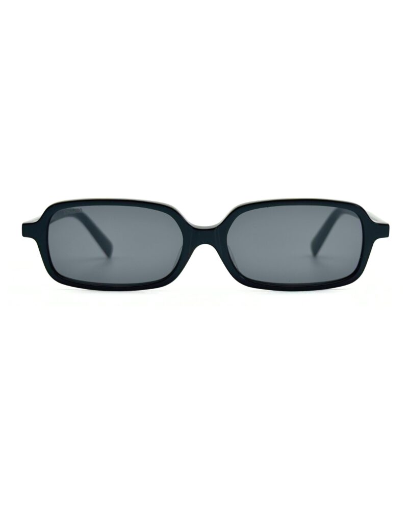 Lunettes de soleil JOW&BRO 9221 Noir Brillant – AZZABI OPTIC Tunisie Lunettes solaires JOW&BRO 9221 de forme rectangulaire basse en acétate noir brillant face et profil.