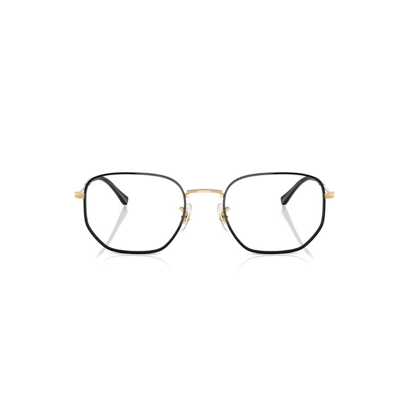 Lunettes de vue Ray-Ban RB6496 couleur or et noir monture hexagonale