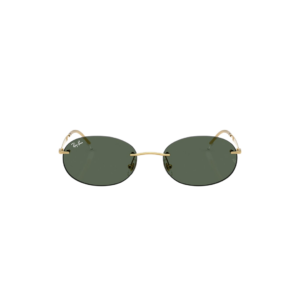Face avant des lunettes solaires Ray-Ban RB3767 001/71 taille 54 avec logo blanc sur le verre droit