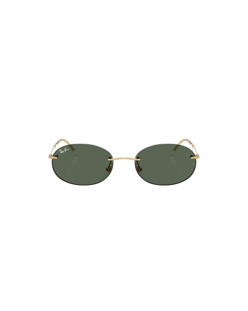 Face avant des lunettes solaires Ray-Ban RB3767 001/71 taille 54 avec logo blanc sur le verre droit